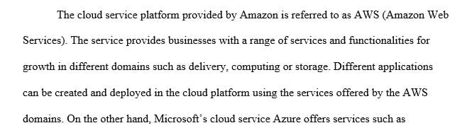 Compare and contrast two difference cloud computing services