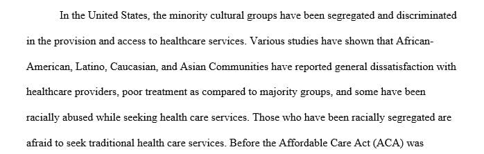 Healthcare Reform Act and its Effects on the African-American, Latino, Caucasian, and Asian Communities