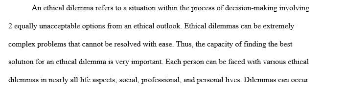 Journal Article Study of Ethical Dilemma