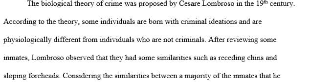 What are the differences between historical biological and biosocial theories of crime