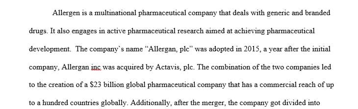 Allergan Pharmaceutical Company related to Botox