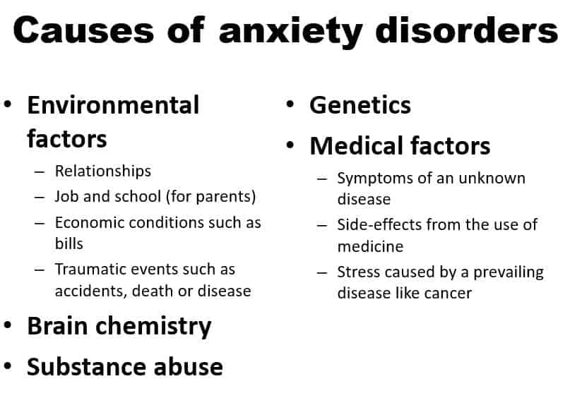 Describe the causes of anxiety, panic, PTSD and dissociative disorders