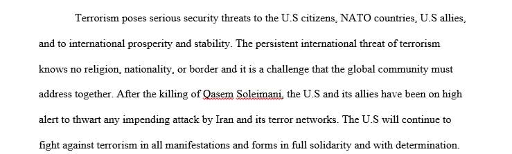 Develop a series of possible outcomes related to international homeland security and specifically to US homeland security.