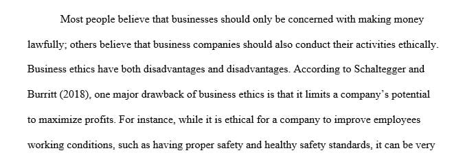 Do firms that use good ethical practices have an advantage or disadvantage