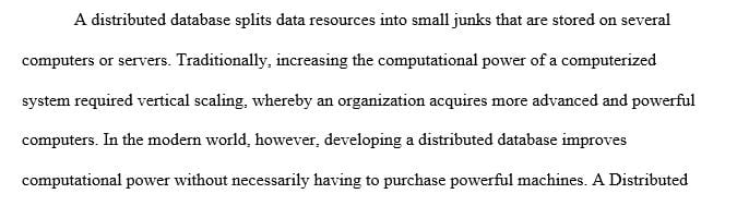 Evaluating the use of a Distributed Database Management System (DDBMS