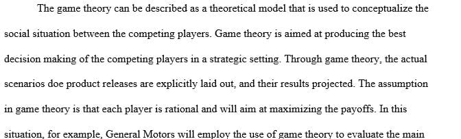 How could GM use game theory to identify and assess the major risks