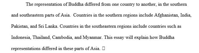How do representations of Buddha differ throughout South and Southeast Asia