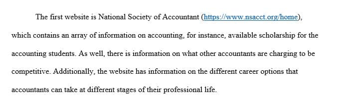 Identify five Internet sites that contain accounting or auditing resources