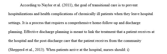Identifying a specific topic that you would like to investigates and relates to transitional nursing