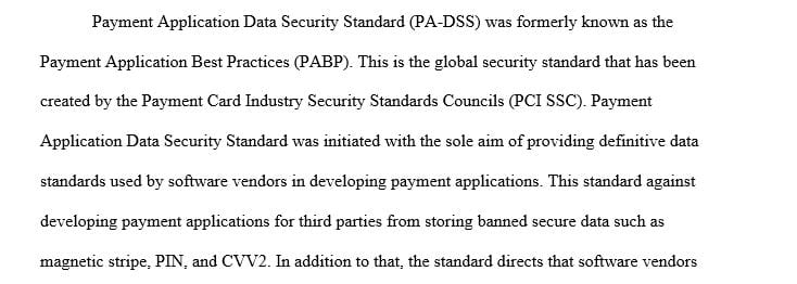 Payment Application Data Security Standards