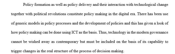 Policy Making in the Digital Era