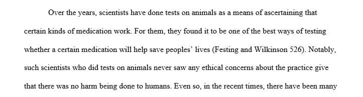 Public debate on testing animals explanation in Rogerian Method. -  