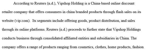 Strategic management analysis of Vipshop Holdings Limited