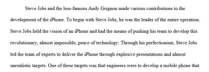 The contributions of both Steve Jobs and the less-famous Andy Grignon to the development of the iPhone