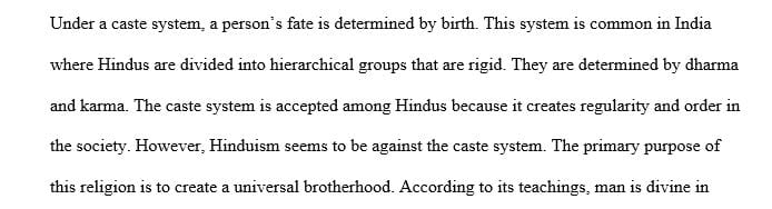 Using Hinduism terms argue for the destruction of the caste system.