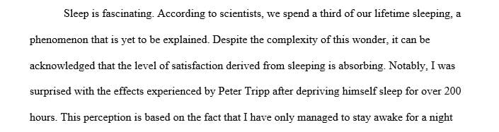 What does Tripp’s experience reveal about the purpose of sleep