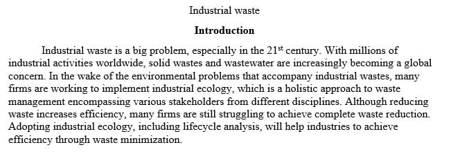 What is the application of industrial ecology and life-cycle analysis