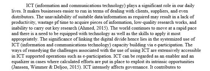 What is the functional role of the ICT