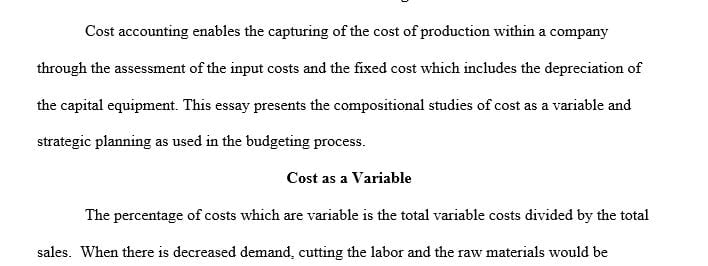 What percentage of costs are variable
