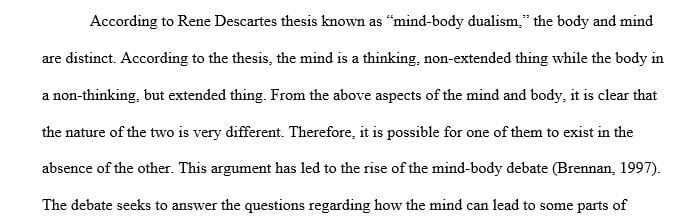 Which psychological processes were assigned to the mind and to the body according to Descartes