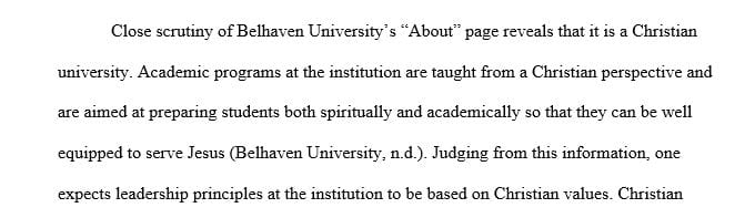 Write a 500-word paper on how this particular course should be understood differently at Belhaven