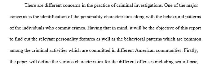A particular set of personality characteristics does not turn a person into a criminal. 