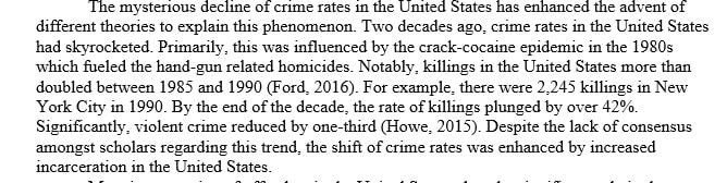 According to the FBI and other sources crime is at an all time low.