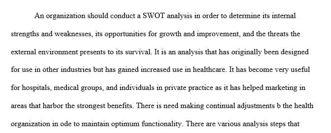 Analyze how this SWOT analysis will be used to form a final recommendation in the full business plan.