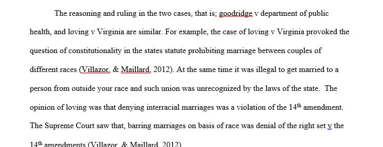 Analyze the case in which the Massachusetts Supreme Judicial Court held that there is a right to same-sex marriage