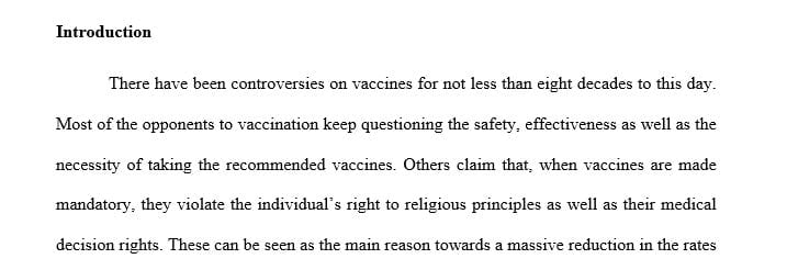 vaccine politics essay