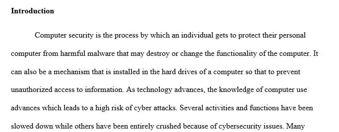 Choose any article related to computer security and summarize the article into 2- 3 paragraphs in a simple language