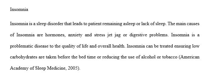 Describe the symptoms of 2 sleep disorders discussed in our course textbook