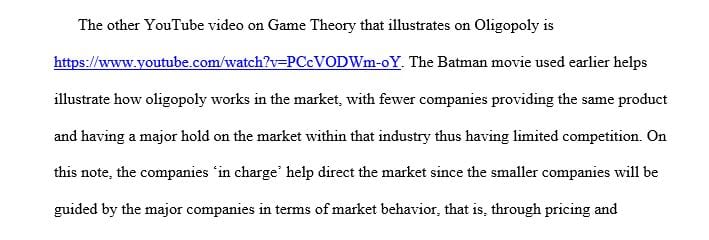 Did the Batman video or the other video you found help explain the concept of game theory