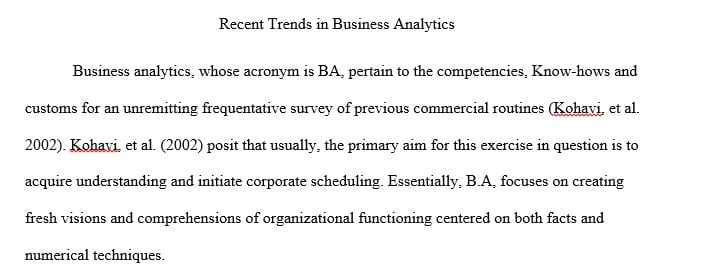 Do some research on recent trends in business analytics such as Google Analytics