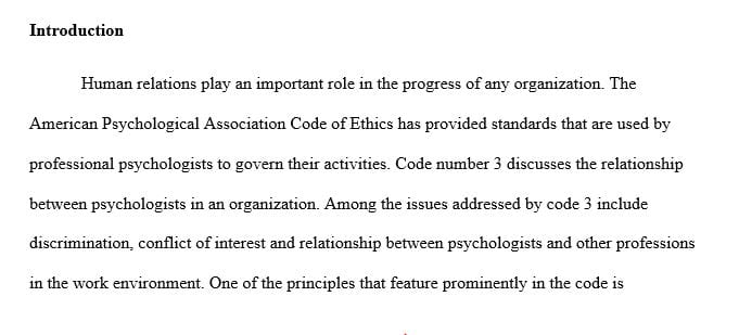 Evaluate one of the enforceable standards in the Ethics Code  