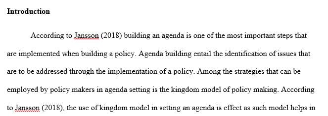 Evaluate the accuracy of the Kingdon model of policymaking.