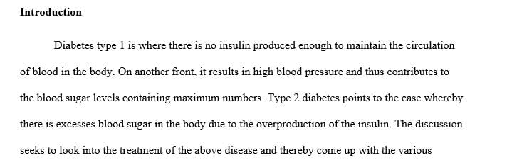 Explain the treatment of Diabetes Mellitus Type I y Type II
