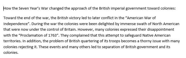 How did the Seven Year’s War change the approach of the British imperial government toward the colonies