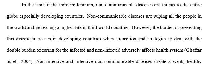 How is the transition from communicable to non communicable diseases a major cause of morbidity and mortality
