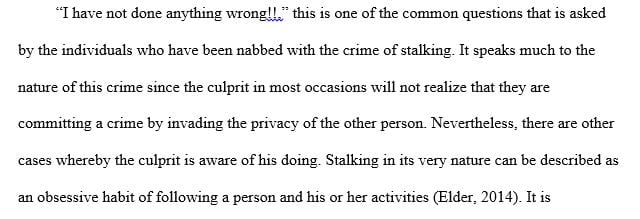 Importance of recognizing the signs of stalking