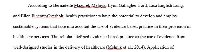 Scholarly review the relevance of evidence based practice in the primary care
