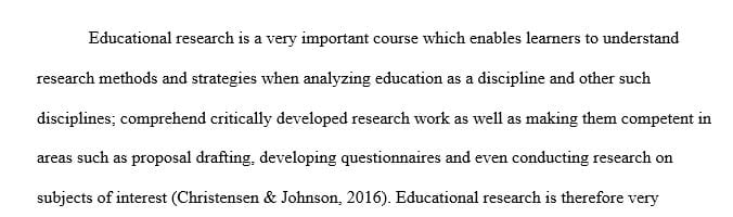 What do you as a student hope to gain from studying educational research
