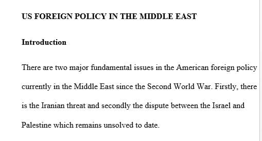 What have been the two fundamental issues for United States foreign policy in the Middle East since World War II