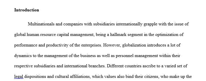 What human capital management problems can arise when an organization does not acknowledge cultural differences at its global subsidiaries