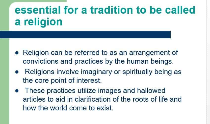  Solved What Is Essential in The Practices And Beliefs For A 
