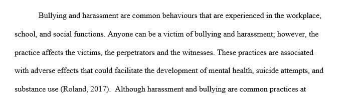 What is the difference bullying and harassment