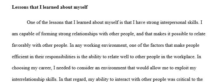  Write 3-5 paragraphs about career development and self goals 