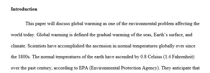 term paper on environmental problems