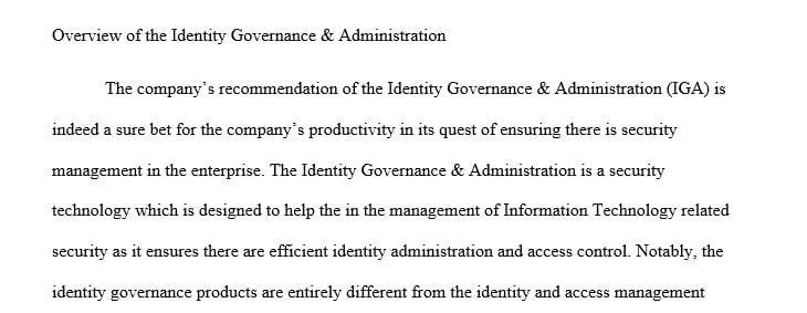 Case Study #3: Technology & Product Review for Identity Governance & Administration