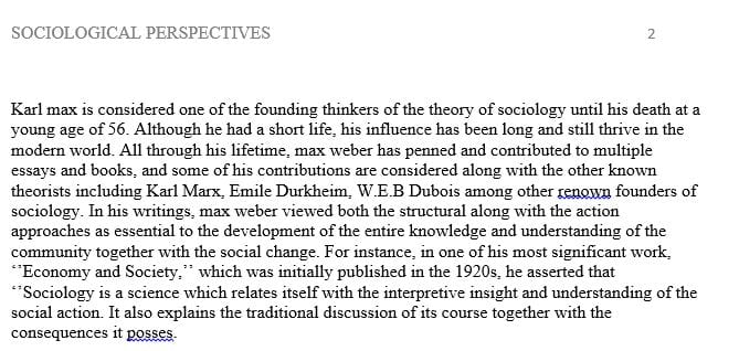 Compare the three main Sociological Perspectives as well as one the main theorists